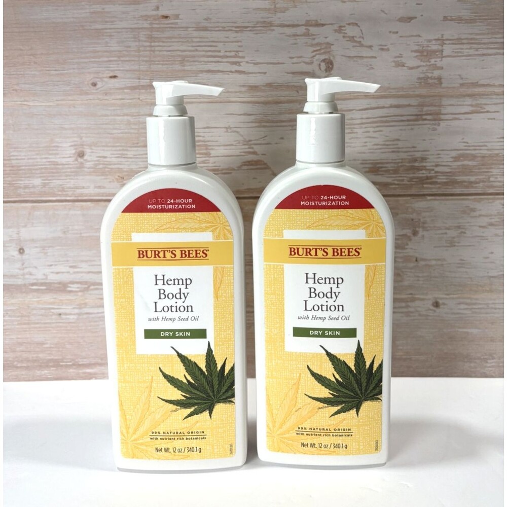 2 Pack Hemp Body Lotion by Burts Bees for Unisex - 12 oz Discontinued